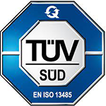 Über uns - unsere Auszeichnungen: TÜV-Siegel EN ISO 13485