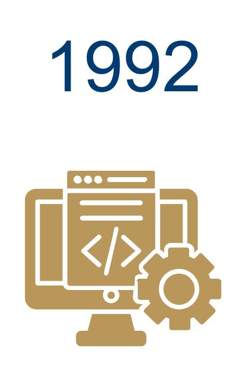Über uns - Meilensteine: 1992 - erste erfolgreich IT-Projekte